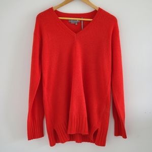 Anthropologie Cashmere Tunic Sweater Size S Red